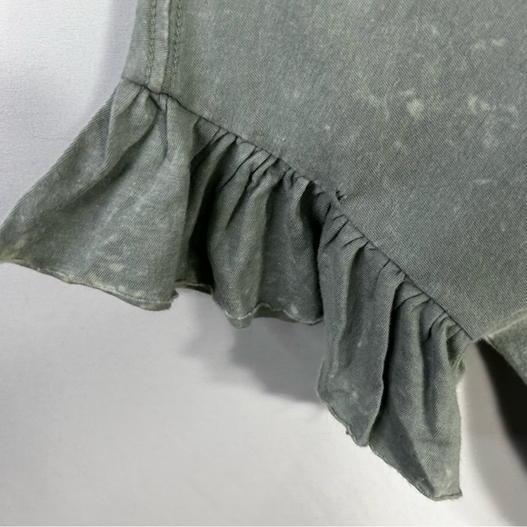 American Eagle Distressed Deconstructed Gorpcore Grunge Ruffle Flounce Top Sz S - Picture 3 of 11